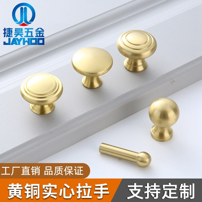 Solid brass cabinet door pull handle