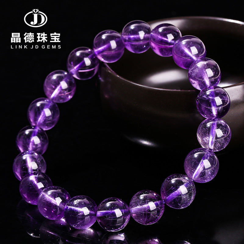 Natural amethyst bracelet single circle simple