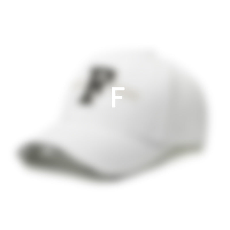 F Letter Print All-Season Sun Protection Baseball Cap