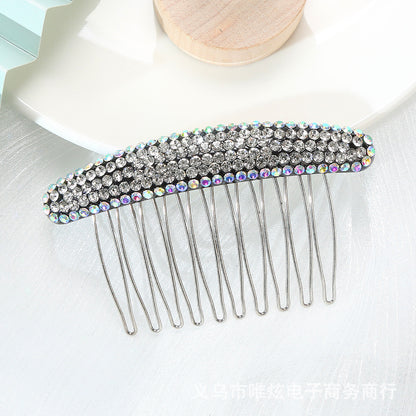 Acrylic rhinestone color pressure hair plug comb hairpin