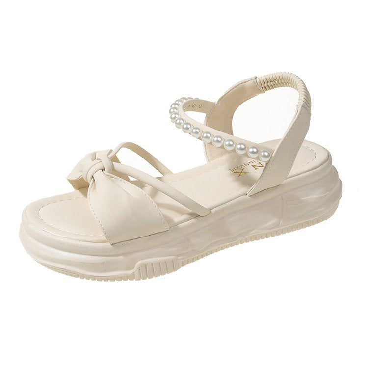 Buckle-on muffin-sole sandals