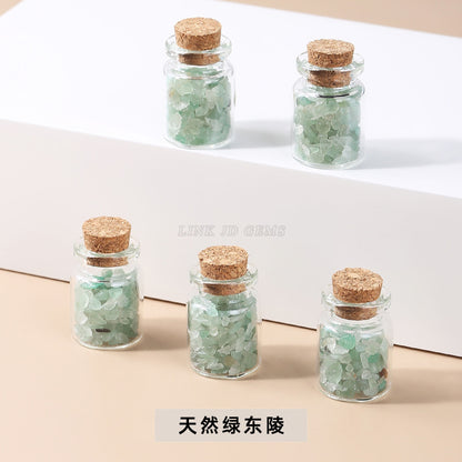 Natural crystal gravel wishing bottle