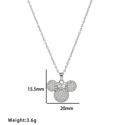 Titanium Steel Cute Mouse Jewelry Set