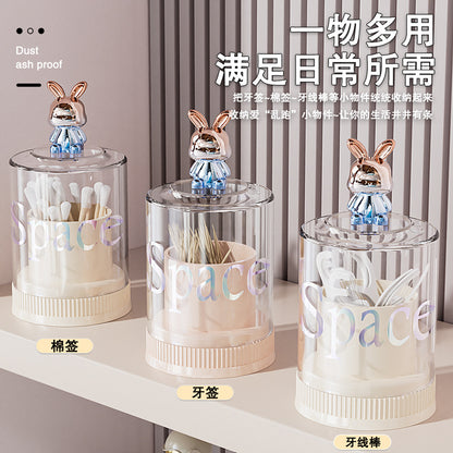 Cartoon Rabbit Transparent Toothpick Holder