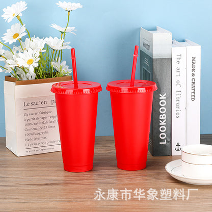 710Ml Big Red Straw Cup