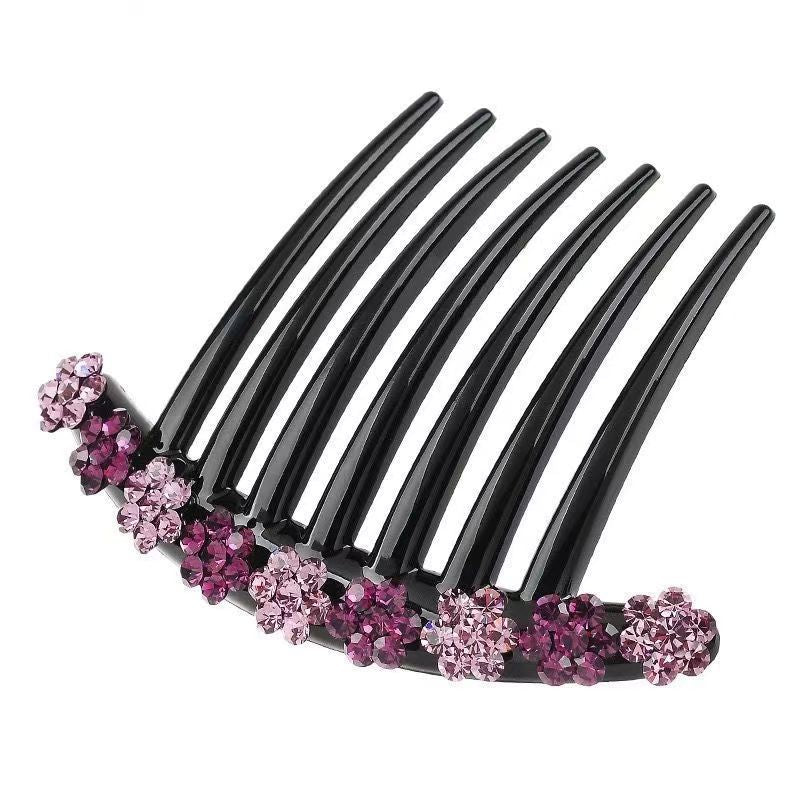 Rhinestone Flower Hair Comb Insert Comb Hair Accessories