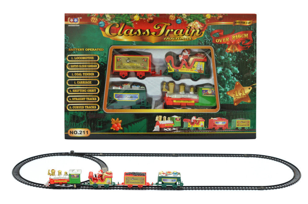 Christmas Electric Track Car Assembly Toy for Kids