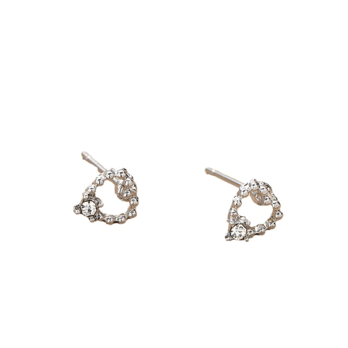 Lovely diamond heart earrings