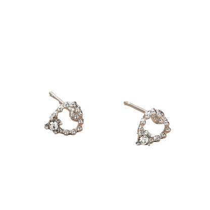 Lovely diamond heart earrings