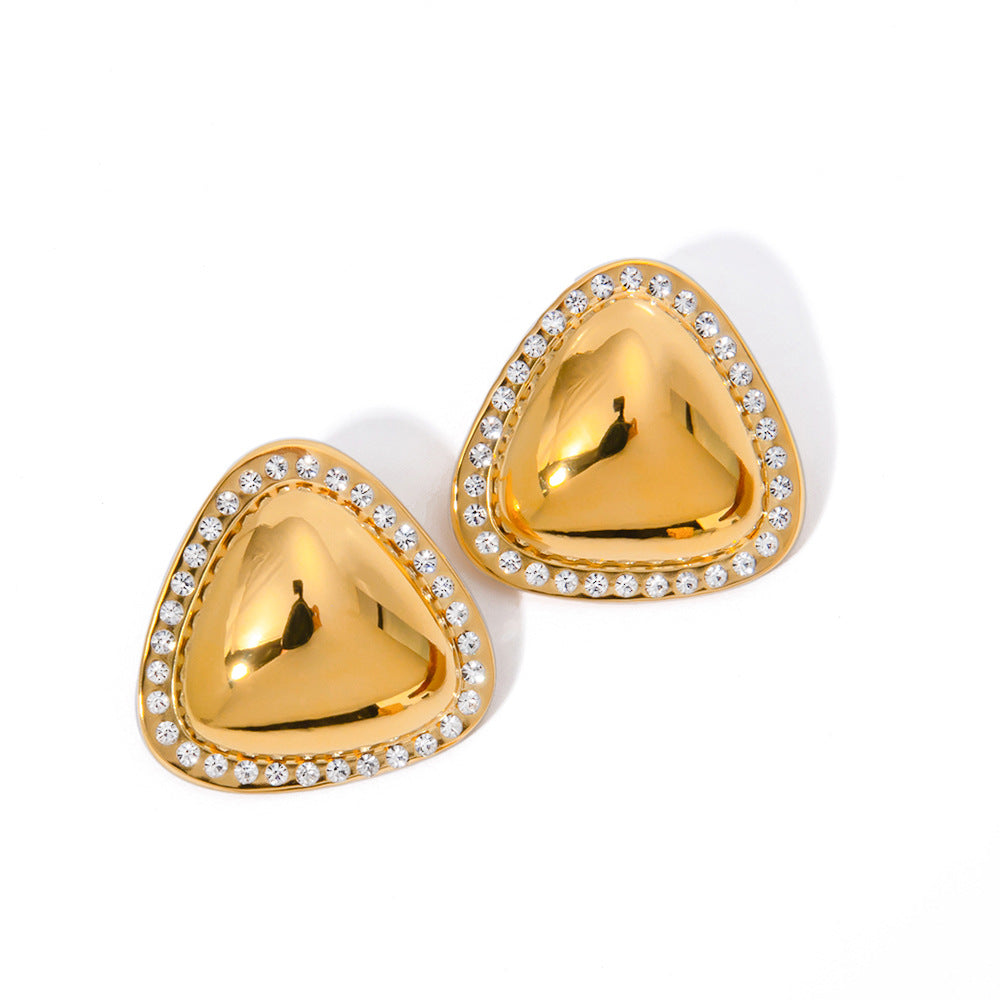 Triangle diamond earrings