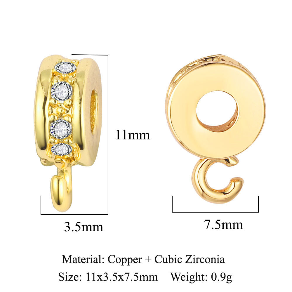 Copper zircon melon seed buckle pendant universal buckle