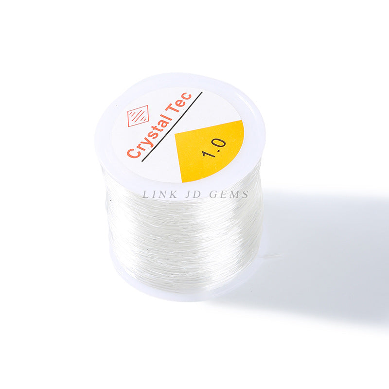 Transparent crystal elastic thread