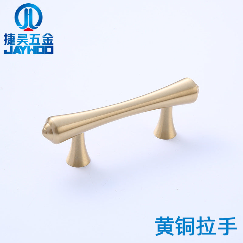 Single hole wardrobe brass handle