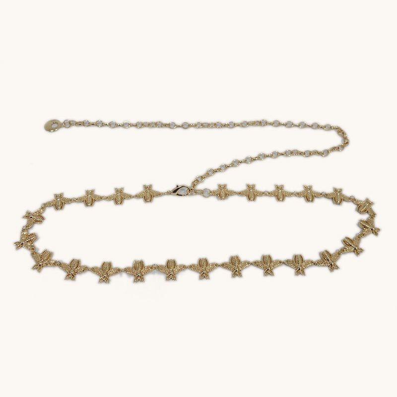 Bee buckle metal chain waist chain