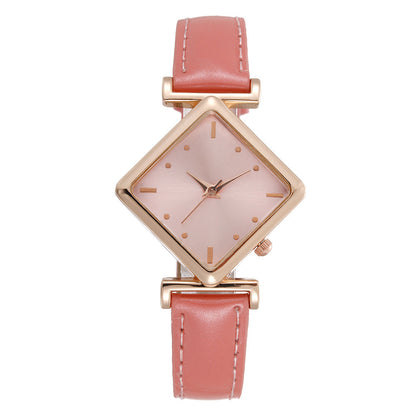 Reloj de mujer con correa de piel brillante 