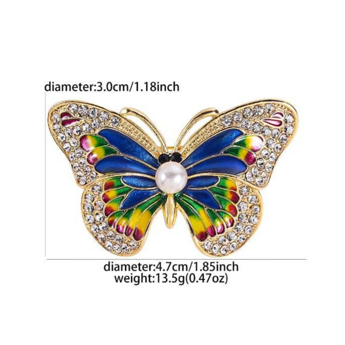 Drip Butterfly Brooch Alloy