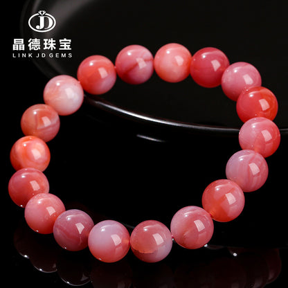 Natural optimized rouge agate bracelet