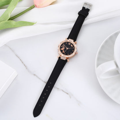 Butterfly Casual Versatile Ladies Belt Watch