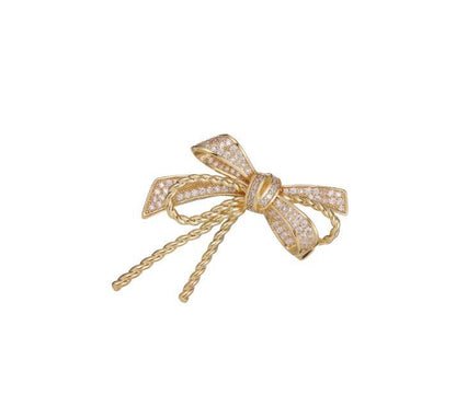 Bow high-end brooch