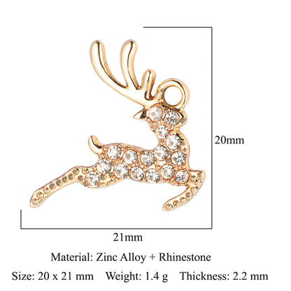 5pcs/pack bee starfish elk zinc alloy pendant