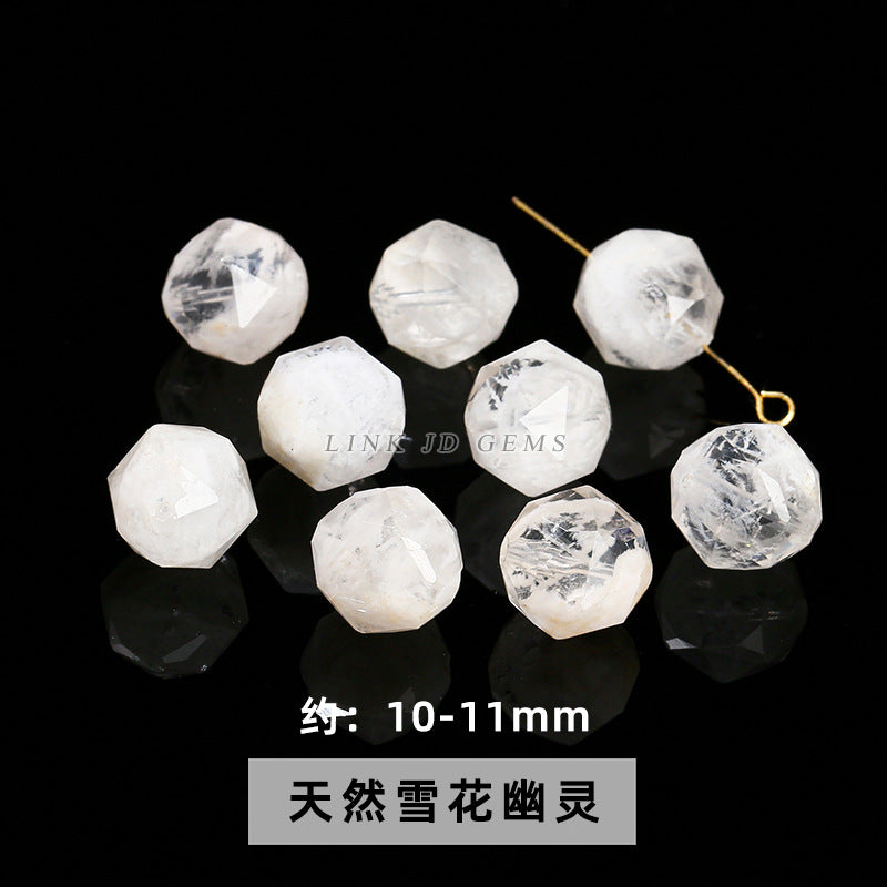 Natural white crystal jewelry accessories loose bead engraving