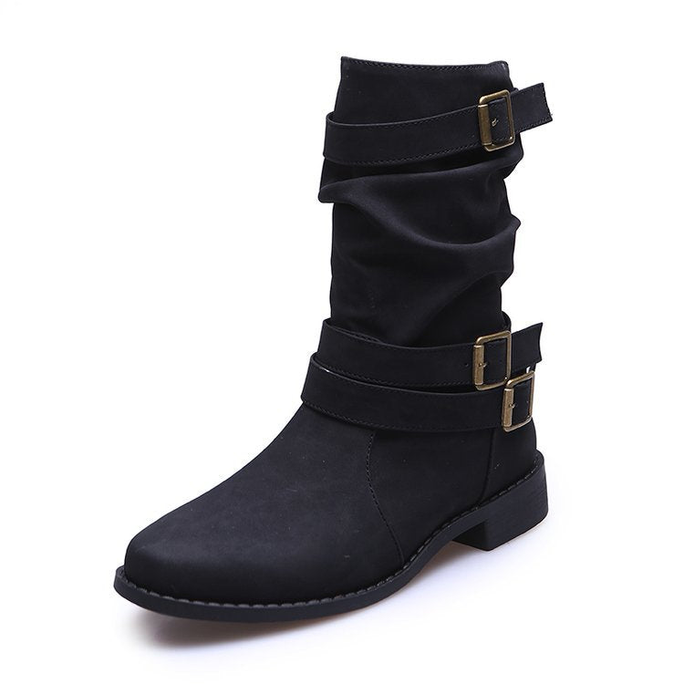 Size 35-43 long boots thick heel