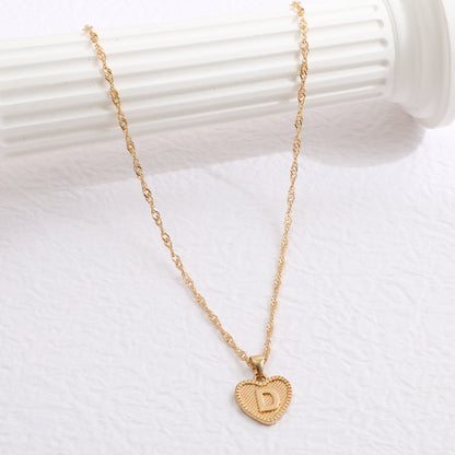 Hot selling heart letter necklace