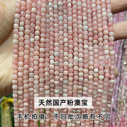 4Mm crystal agate square loose beads