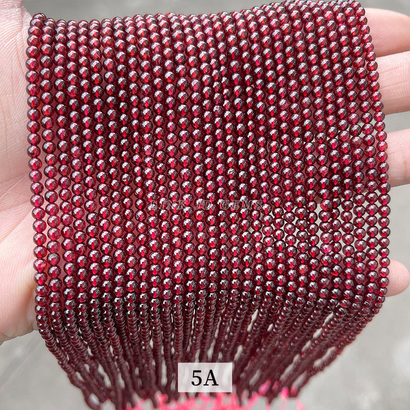 2-4Mm natural garnet round beads loose beads