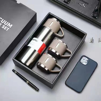 Stainless steel spray thermos cup set