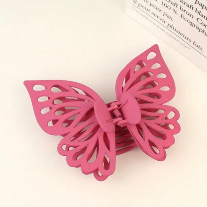 Acetic acid hollow matte butterfly large grab clip