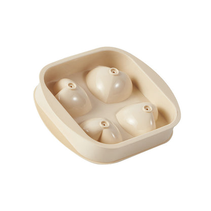 Heart-Shaped Four-Cavity Silicone Ice Cube Tray