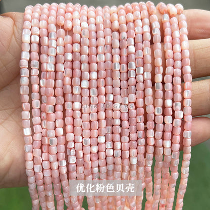 3-4Mm sea shell horseshoe spiral cylindrical loose beads