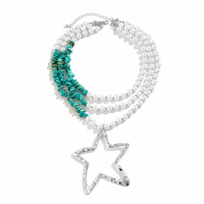 Multi-layer simple star necklace