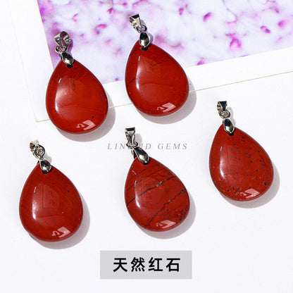 18 * 25 natural stone crystal jade water drop pendant