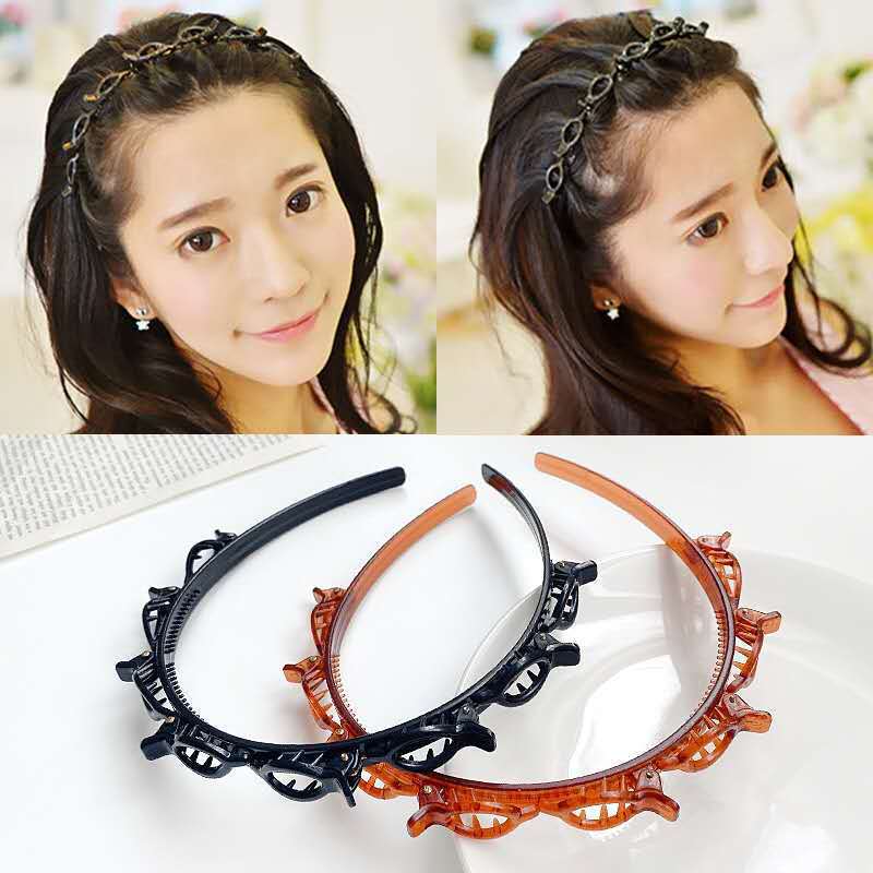 Hollow headband headdress double layer