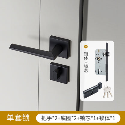 Solid brass square ring door lock