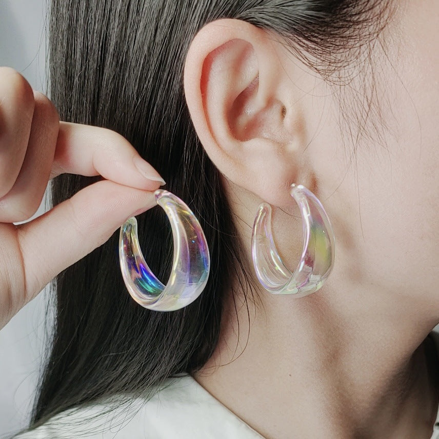 Transparent stud earrings acrylic earrings