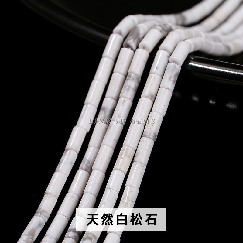 4 * 2Mm natural crystal round tube loose beads