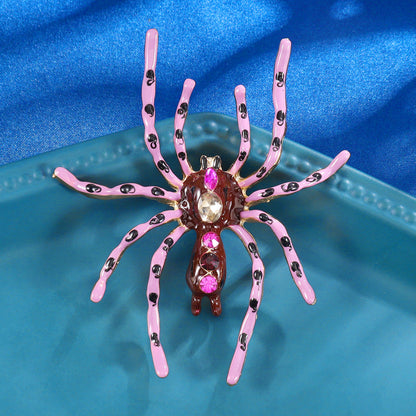 Halloween Enamel Spider Brooch