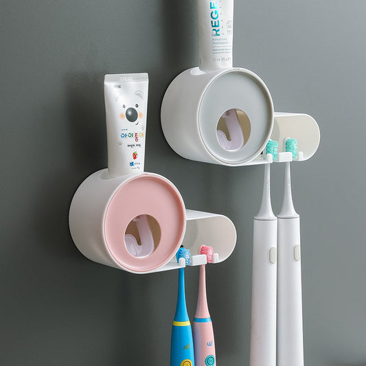 Toothbrush Holder Automatic Toothpaste Dispenser