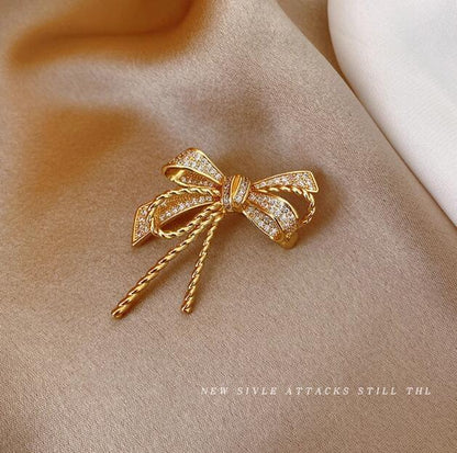 Bow high-end brooch