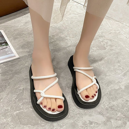 Pull-up platform slippers