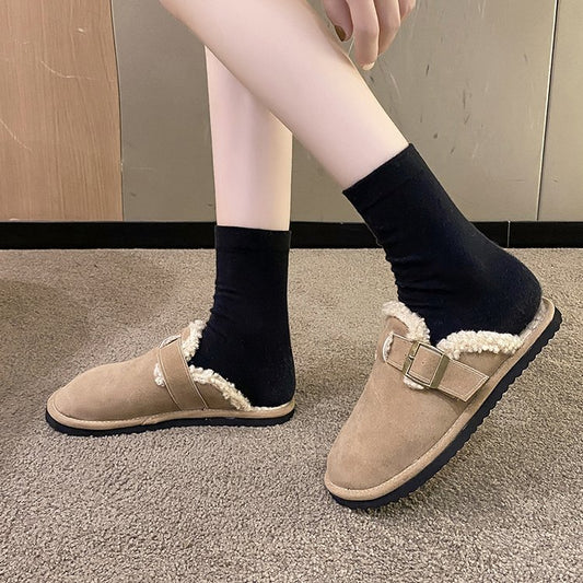 Fleece thermal casual slippers