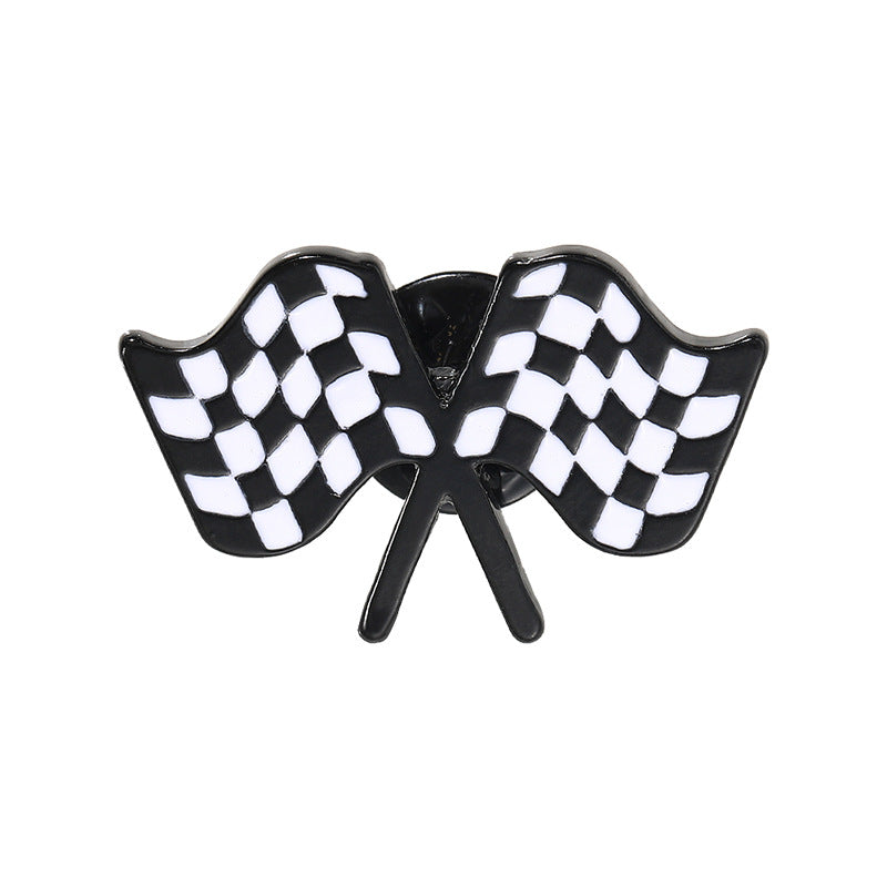 Racing series brooch alloy