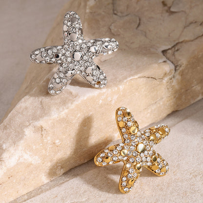 Starfish diamond ring