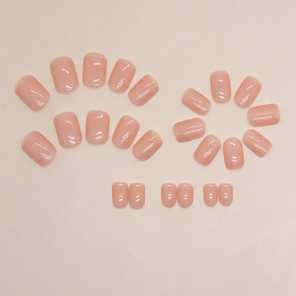 Lotus Pink Medium Long Square Fake Nails