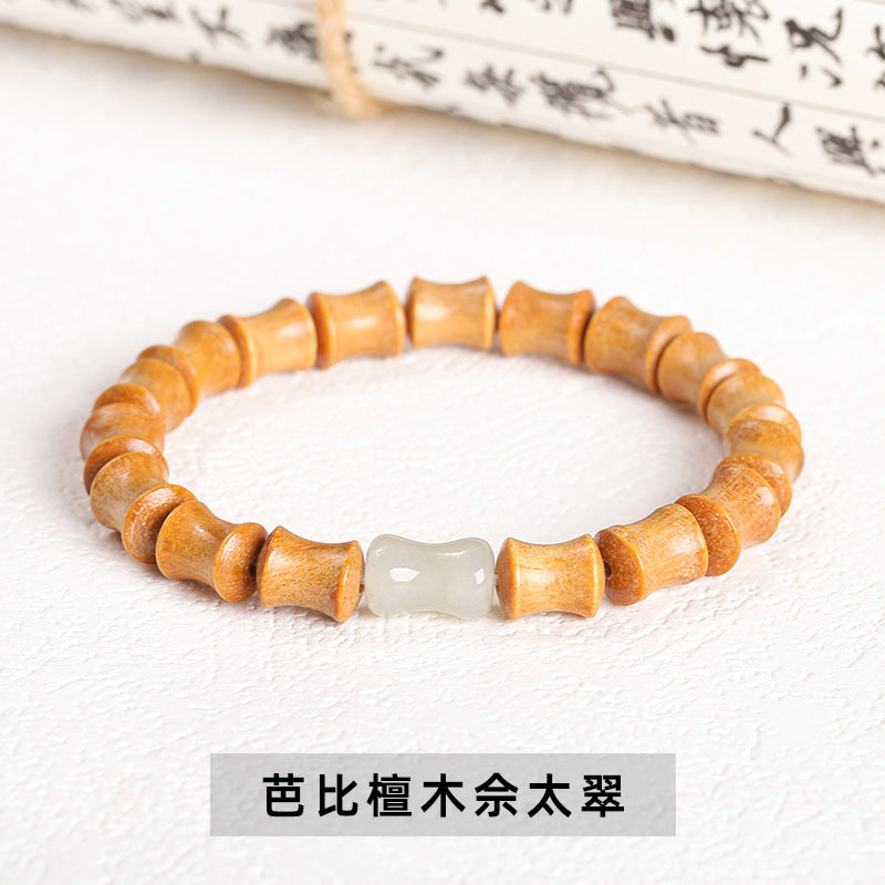 Ebony bamboo bead bracelet wooden