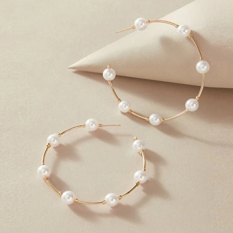 women's imitation pearl earrings