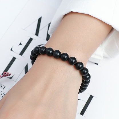 Pulsera de subgrafito personalizada con cuentas de un solo círculo